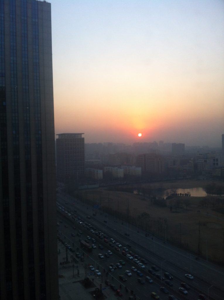 Sunrise through smog